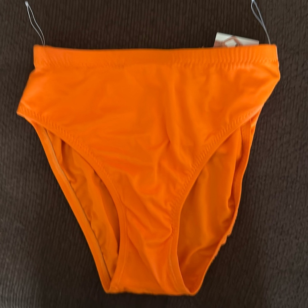 Endless Summer Bright Orange Bikini Bottoms Size Small Swimwear Beachwear